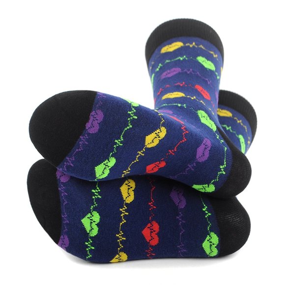 Men's Heart Monitor Novelty Socks - Picture 2 of 4